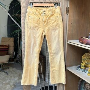 Free People We The Free Faded Yellow Corduroy Pants